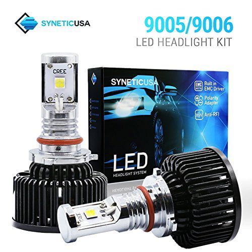 Syneticusa HB4 9006 LED Headlight Fog Light Bulbs Kit Low Beam 6000k White